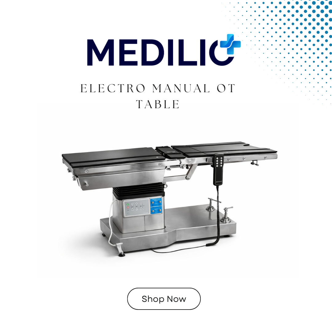 Where innovation meets surgical excellence. Experience next-generation OT Tables with Medilio Plus.